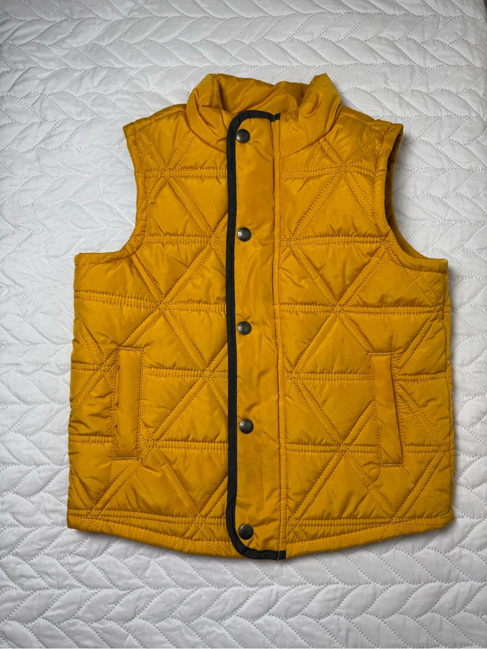 Gymboree Mustard Yellow Quilted Puffer Vest Boys Girls Size XS (4)